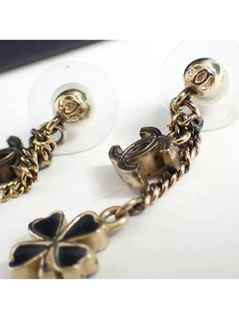 Chanel Cc Logo Clover Earrings Metal #209468C69B